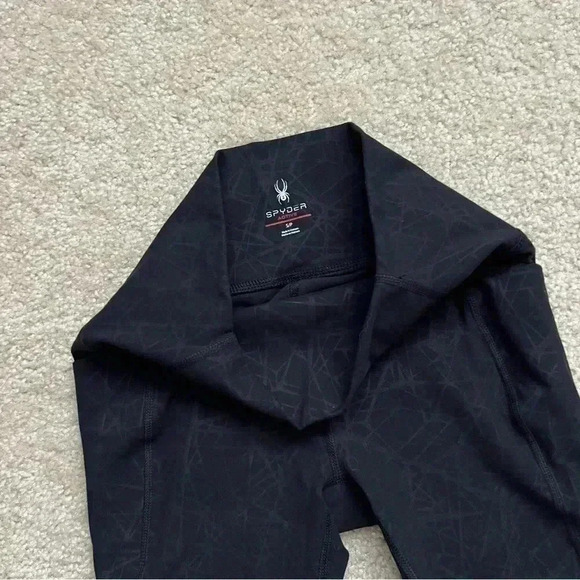 Spyder Active Performance High Rise Tight Fit Leggings Black Women’s Size Small - Picture 11 of 16